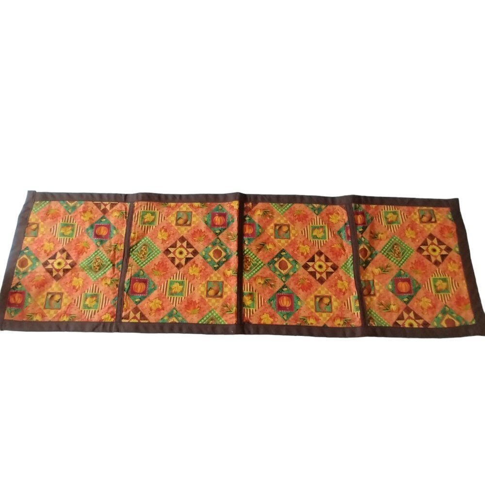 Handmade Table Runner Fall Autumn Harvest Rectangular 12 x 40 Inches - Picture 1 of 5